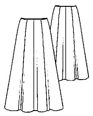 Клиньевая юбка 6 клиньев